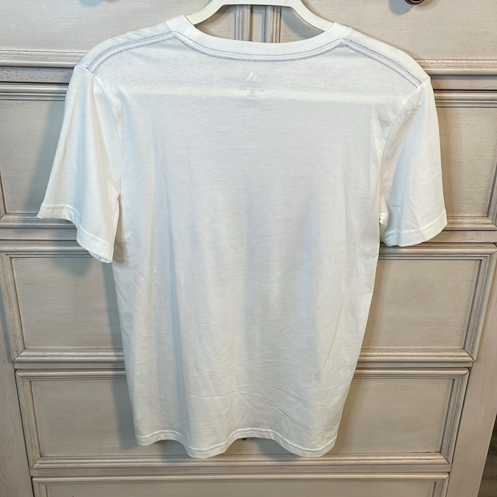NWOT Adidas Climate Youth Boys White Red Baseball Three Stripe T-Shirt M 10/12 - Picture 4 of 5
